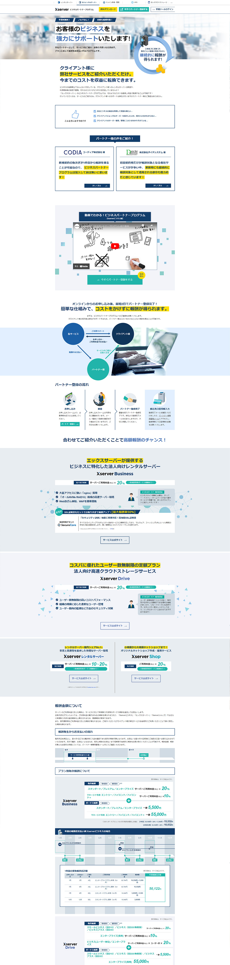 エックスサーバービジネス パートナープログラム